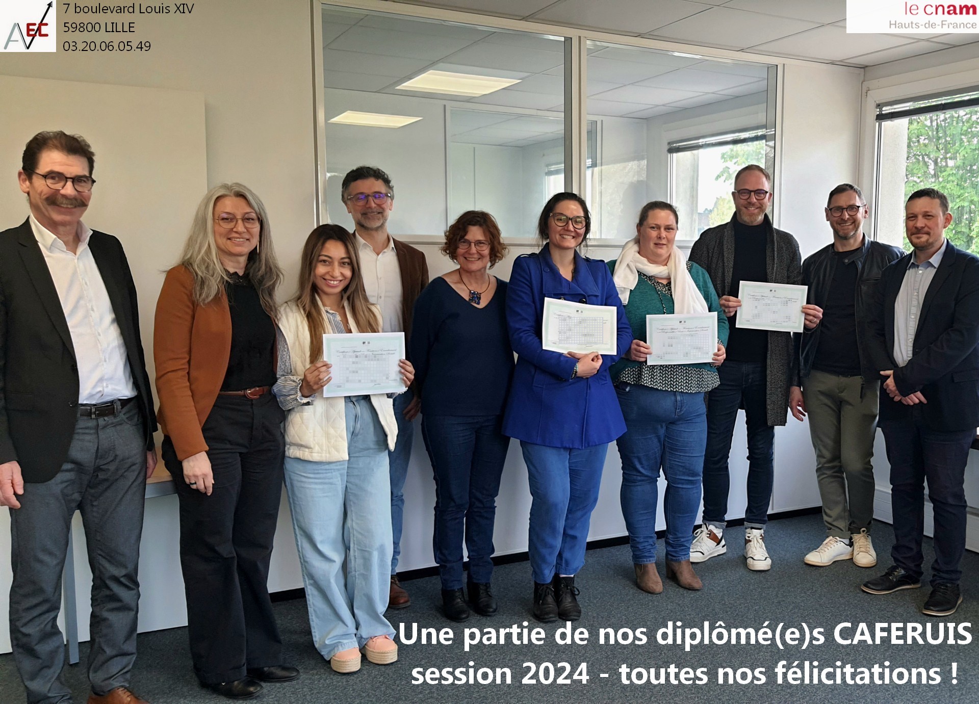 Toutes nos félicitations aux diplômé(e)s du CAFERUIS session 2024 !  Même si tout le monde n'a pu répondre présent, ce fut un immense honneur pour notre équipe pédagogique de revoir quelques diplômés. Bravo pour votre abnégation, vos efforts et la qualité de votre travail !