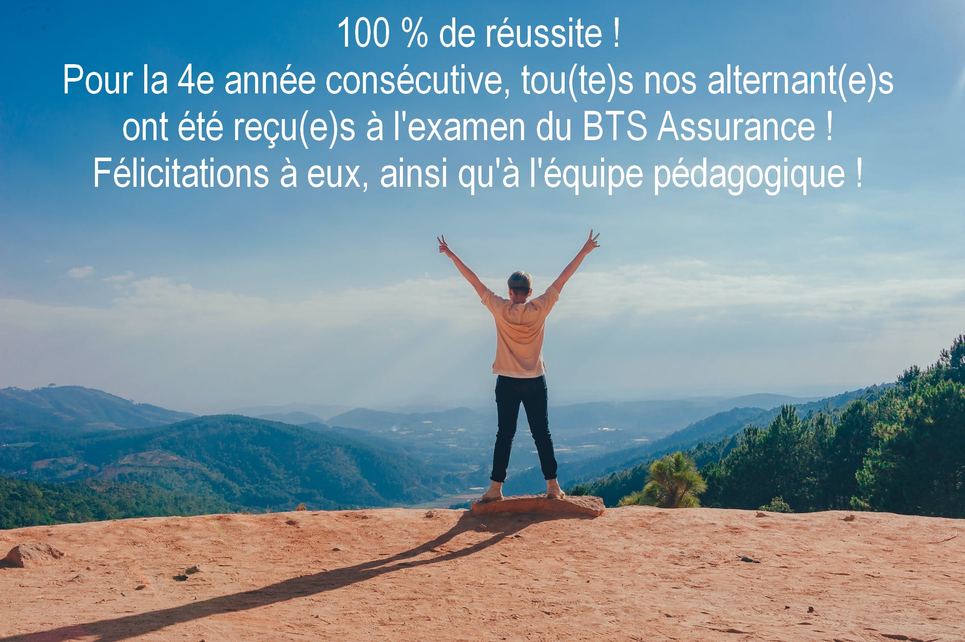 100 % de réussite à l'examen du BTS Assurance. Bravo aux alternants, ainsi qu'à l'ensemble de l'équipe pédagogique !